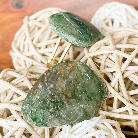 Natural Green Stone Cufflinks Vintage Amazonite Jade Agate Formal Stylish - Picture 7 of 7